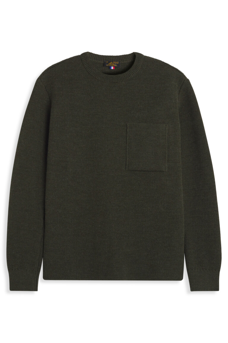 SALAUN - PULL EN LAINE VIERGE - KAKI
