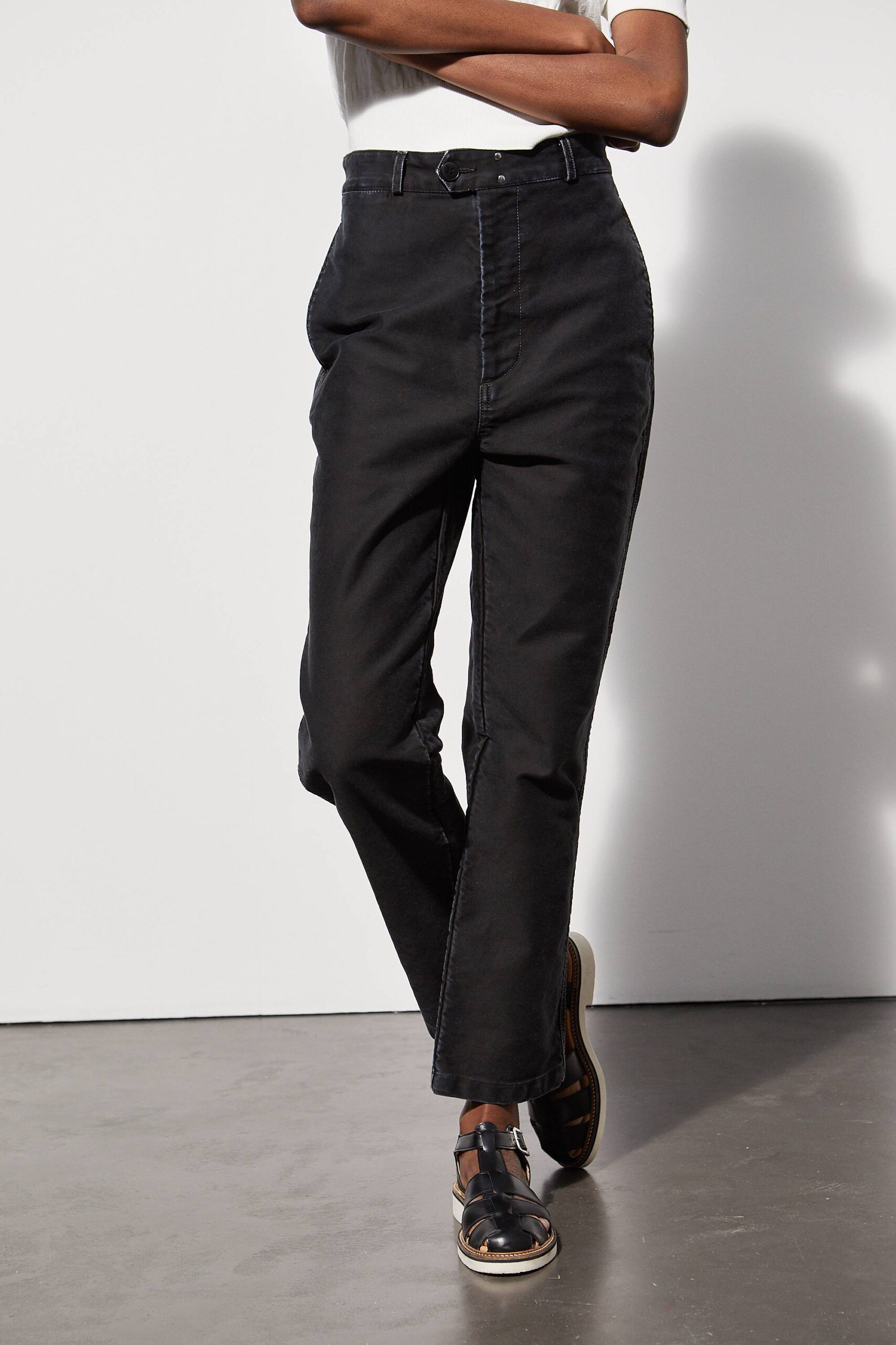 Philae - Pantalon de travail vintage washed - NOIR, seconde vue