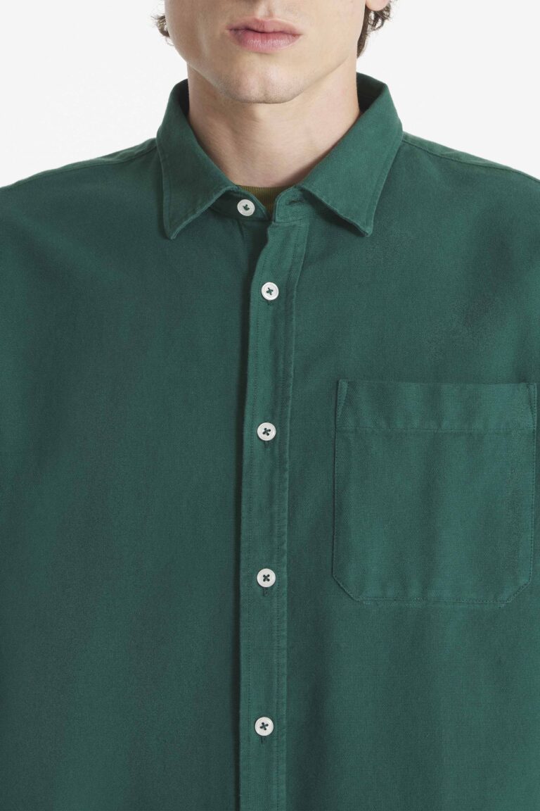 Cosmo - Chemise en oxford français - VERT FORET, seconde vue