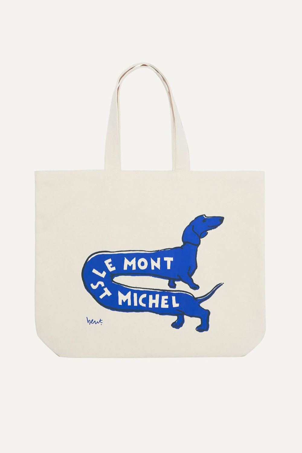 Tote Bag Teckel - TU, BLEU