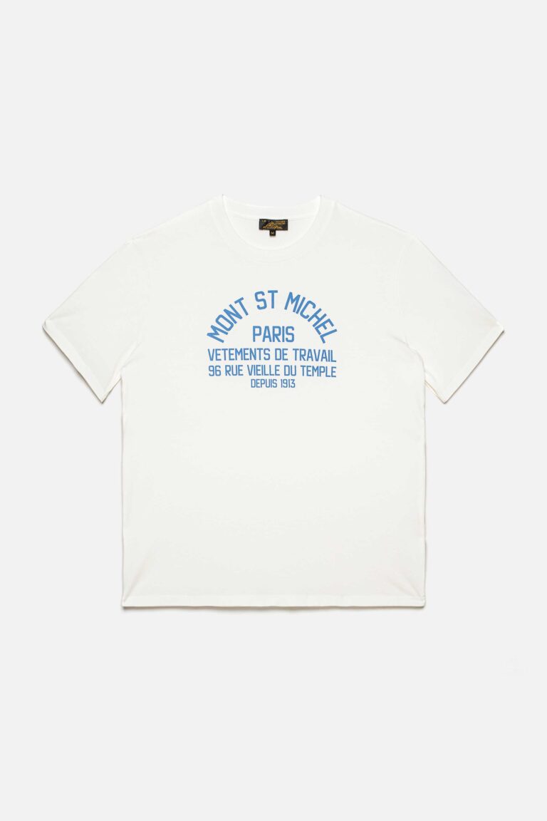 Twan - Marais print t-shirt - WHITE/BLUE