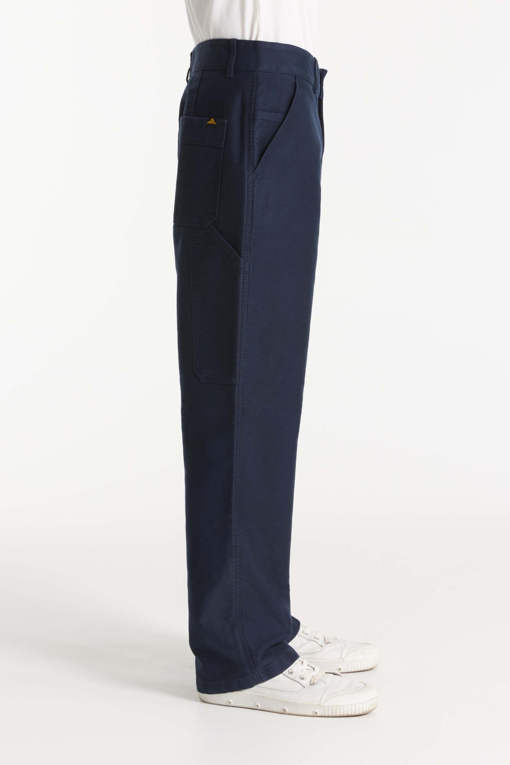 Pero - Pantalon carpenter en moleskine - MARINE, seconde vue