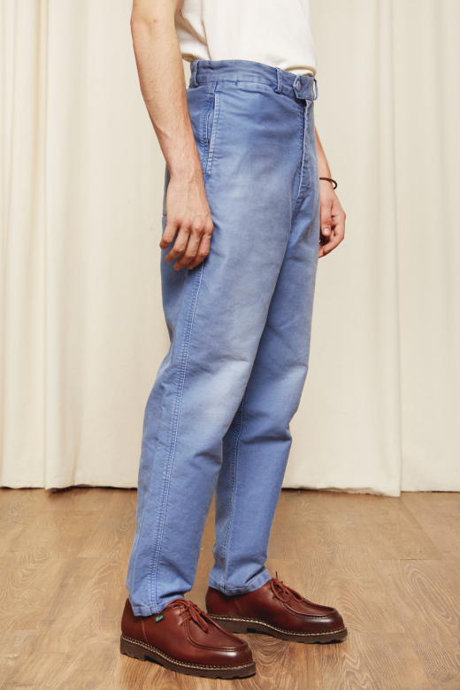 Paulin - Pantalon de Travail Vintage Washed - XS, BLEU