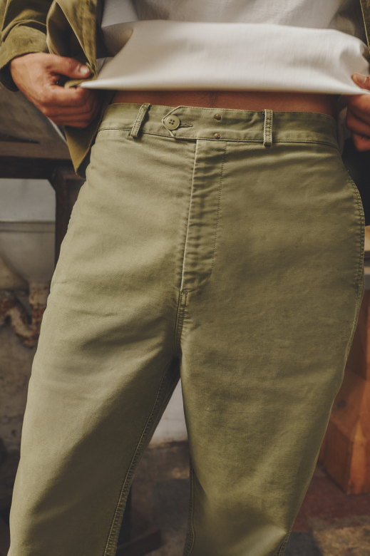Paulin - Pantalon de Travail Vintage Washed - XS, KAKI