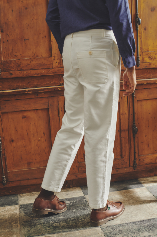 Paulin - Pantalon de Travail Vintage Washed - ECRU, seconde vue