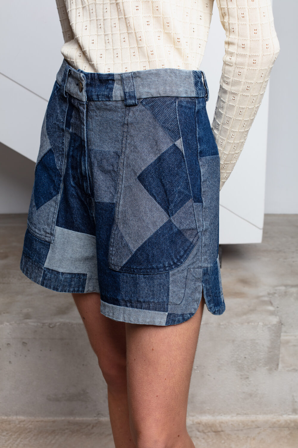 PADAM - SHORT EN DENIM - 42, BLEU
