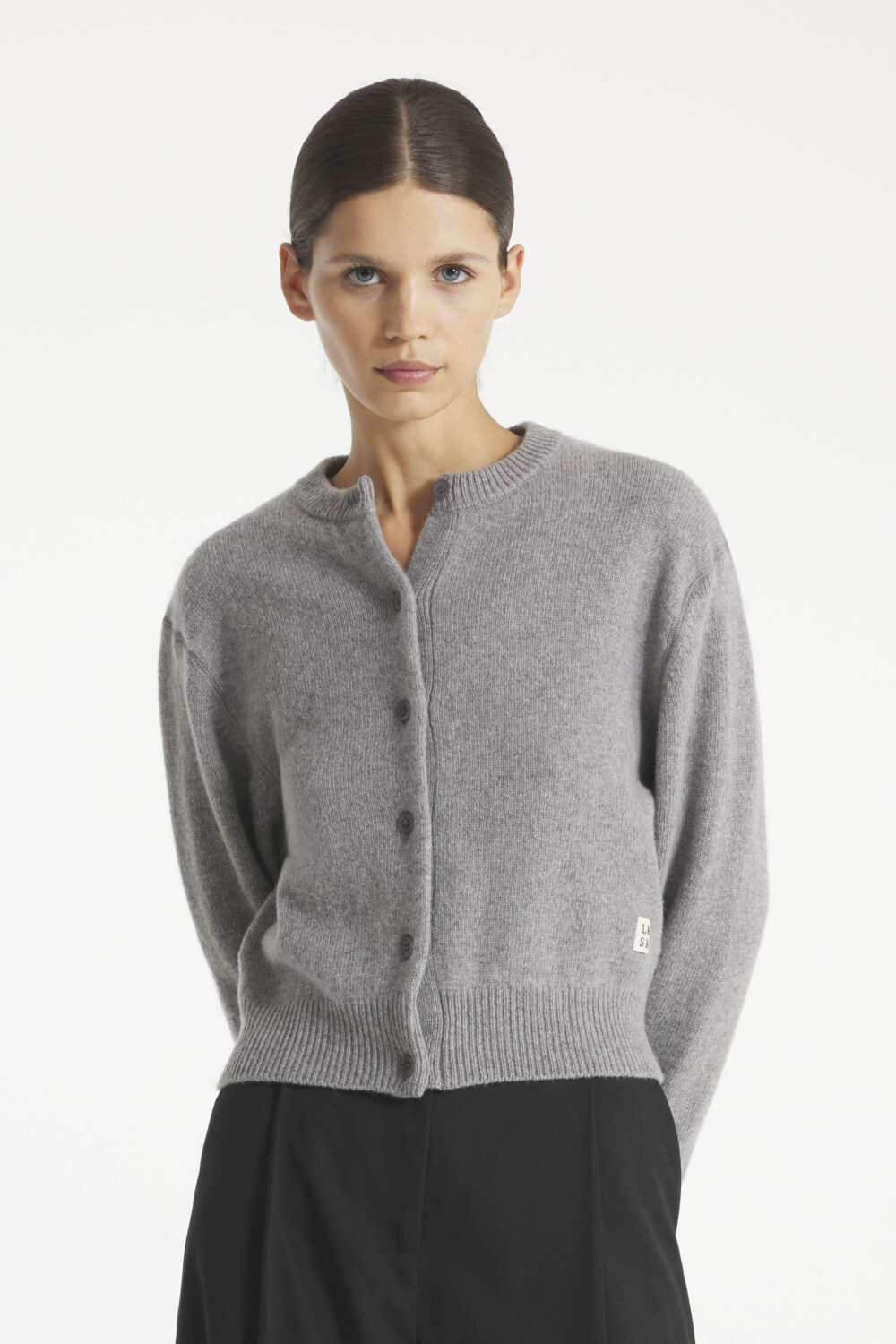GALVONA - WOOL CARDIGAN - M, GREY