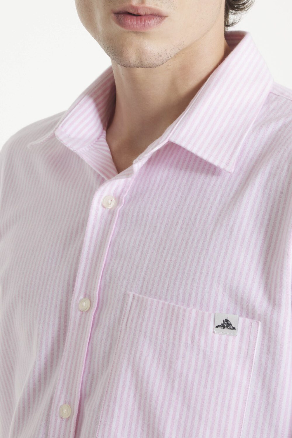 CANTIN - CHEMISE EN OXFORD BROSSÉ - M, ROSE