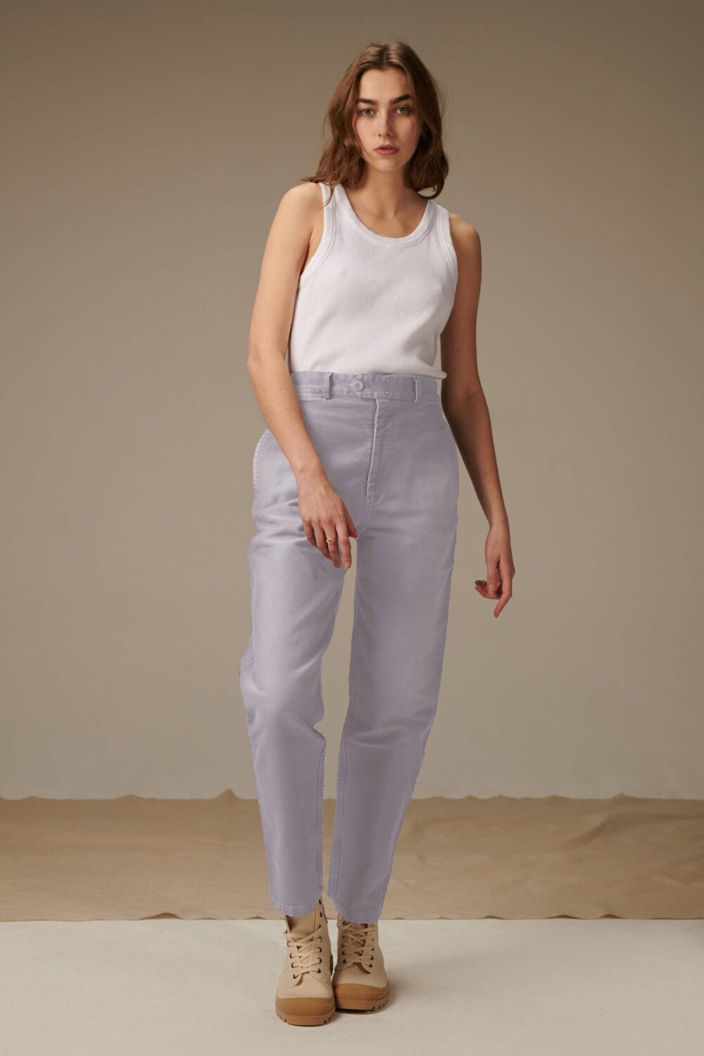 Philae - Pantalon de travail vintage washed - GRIS, seconde vue