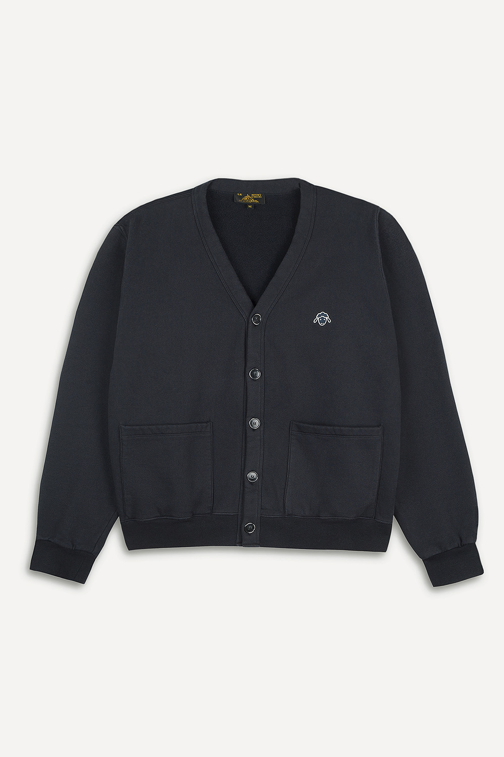 GALVINE - CARDIGAN FLEECE - S, CHARCOAL