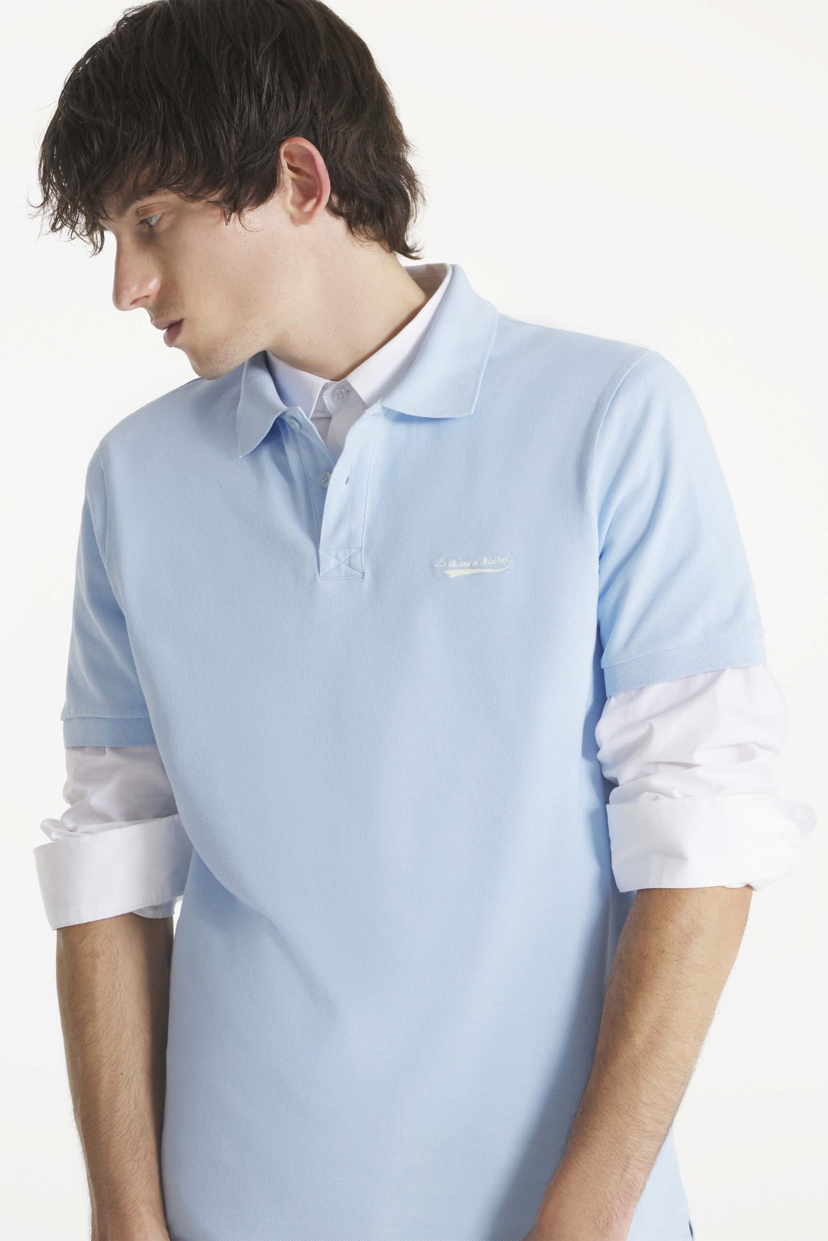 TOUNY - POLO PATCH - BLEU CIEL, seconde vue