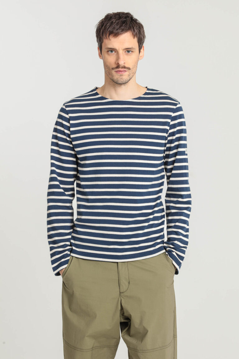 Thurin - Marinière with long sleeves - NAVY/OFFWHITE