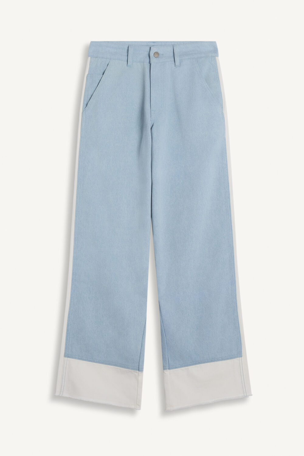 PALE - PANTALON BICOLORE EN DENIM - 36, DENIM