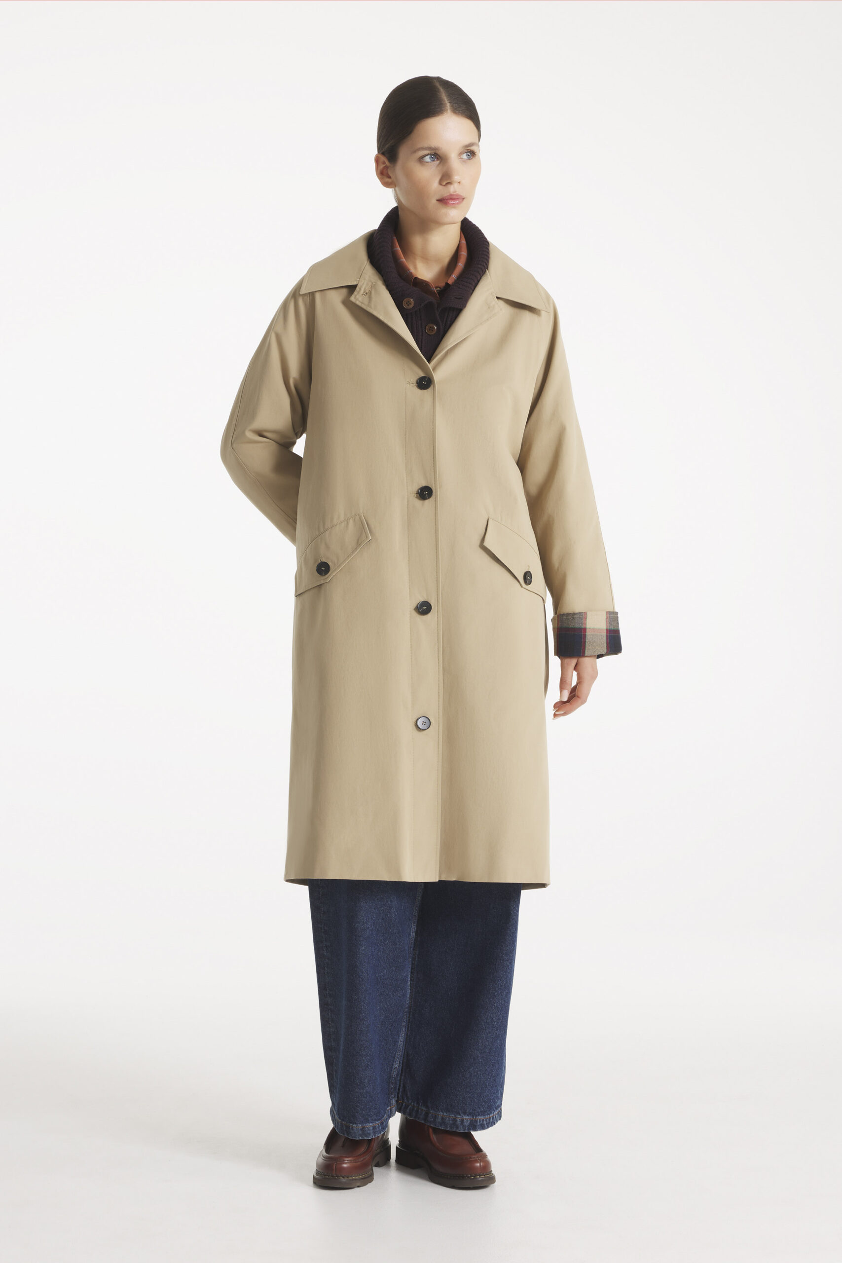 MILA - TRENCH DOUBLURE ÉCOSSAISE