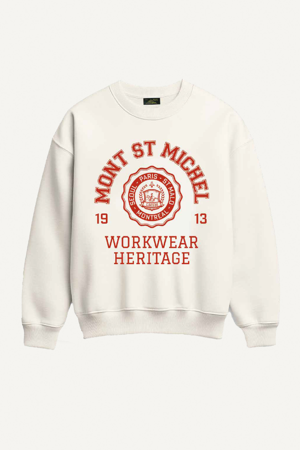 TAUGU - SWEAT UNIVERSITAIRE - XXL, ECRU