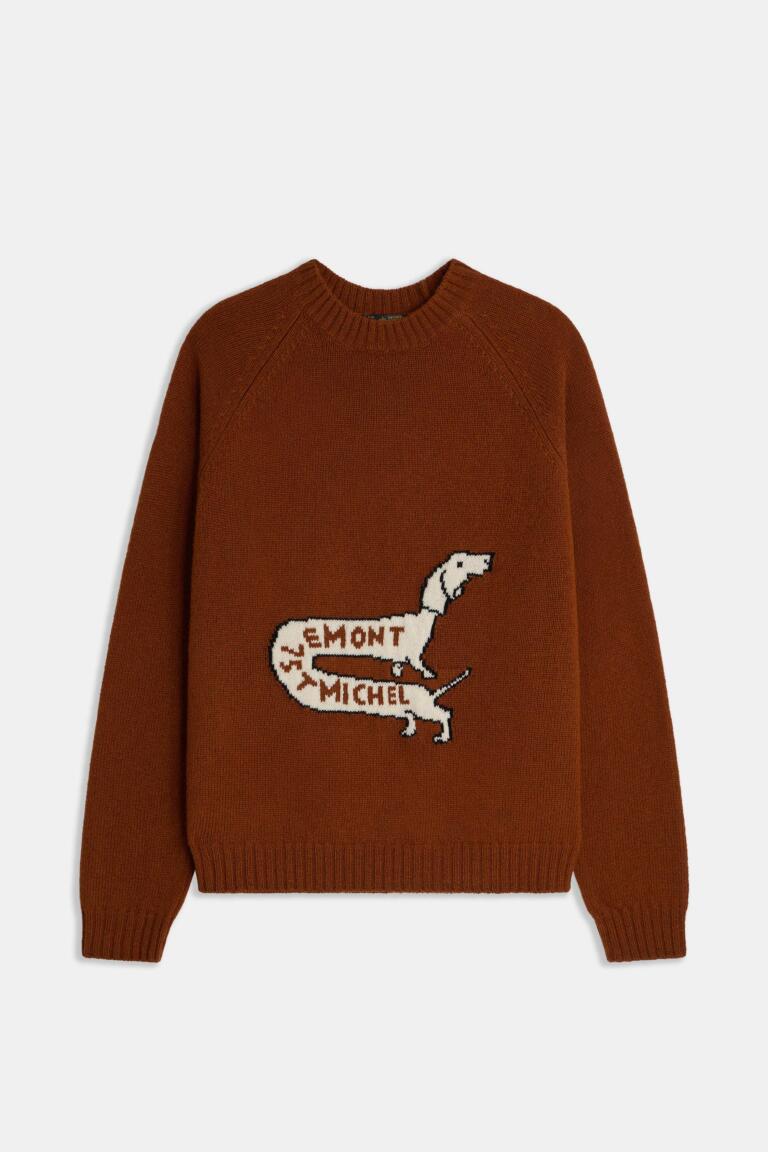 STRIKER - PULL EN JACQUARD - BRIQUE