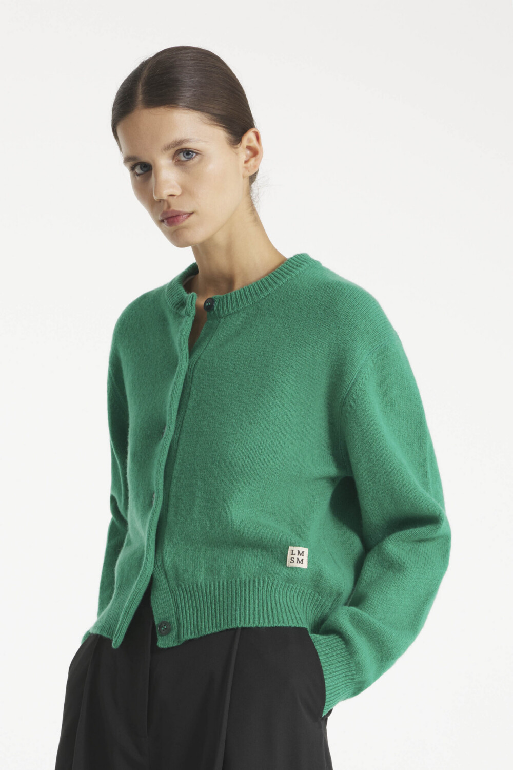 GALVONA - WOOL CARDIGAN - L, GREEN