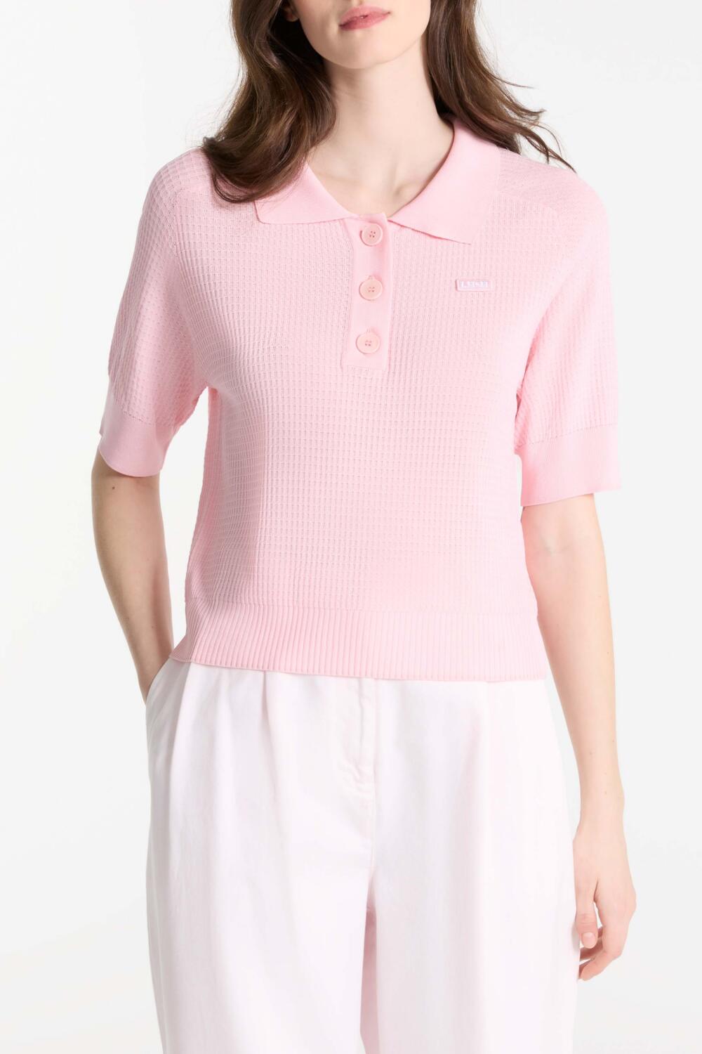 SERDANE - POLO EN MAILLE - XS, ROSE