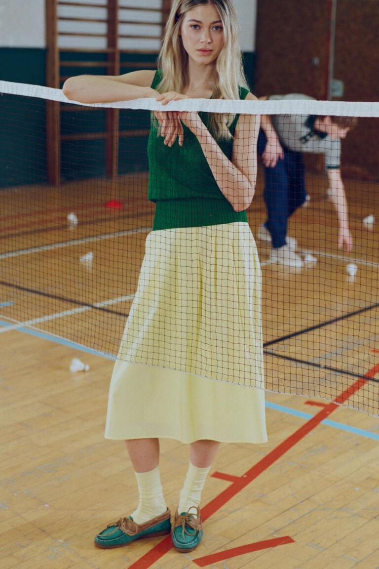 JOPELI - PLEATED SKIRT - YELLOW