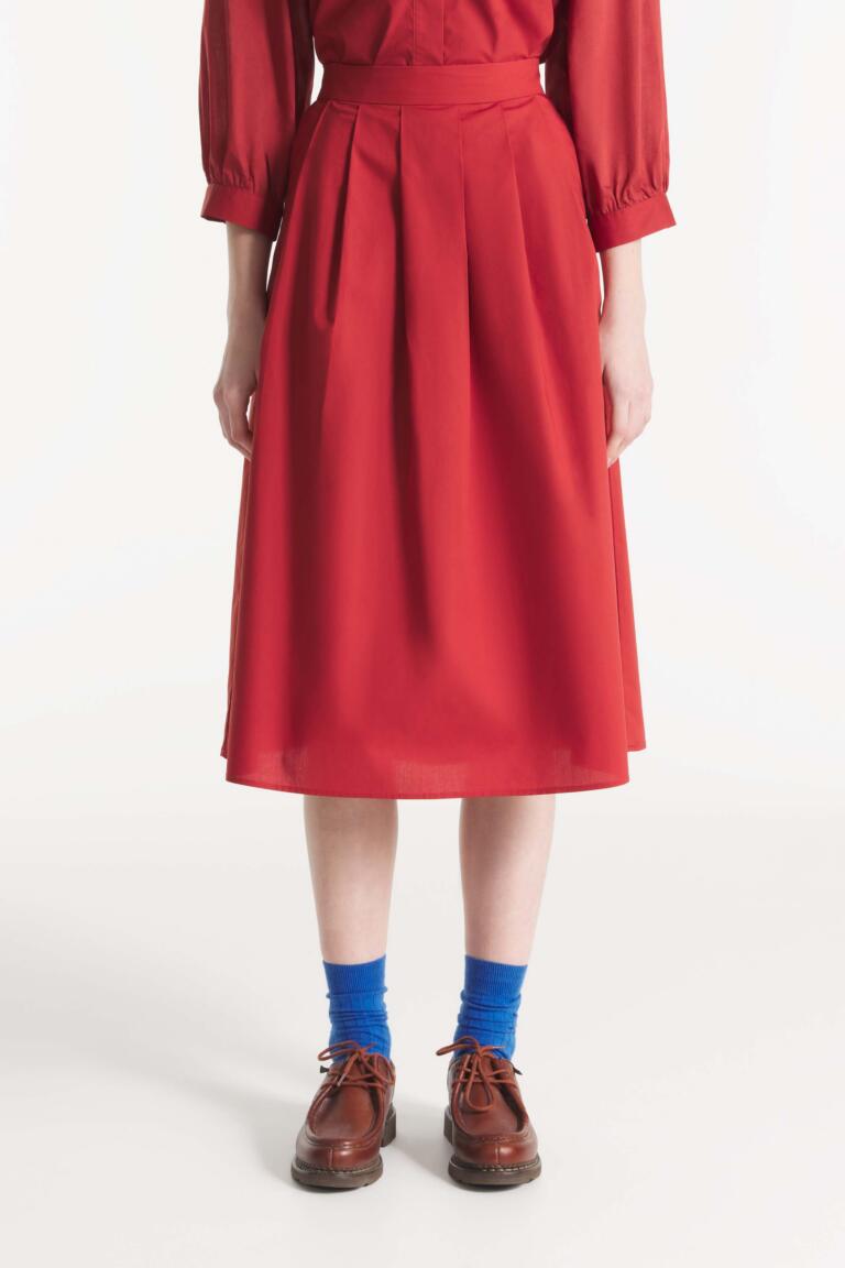 JOPELI - PLEATED SKIRT - BRICK, seconde vue