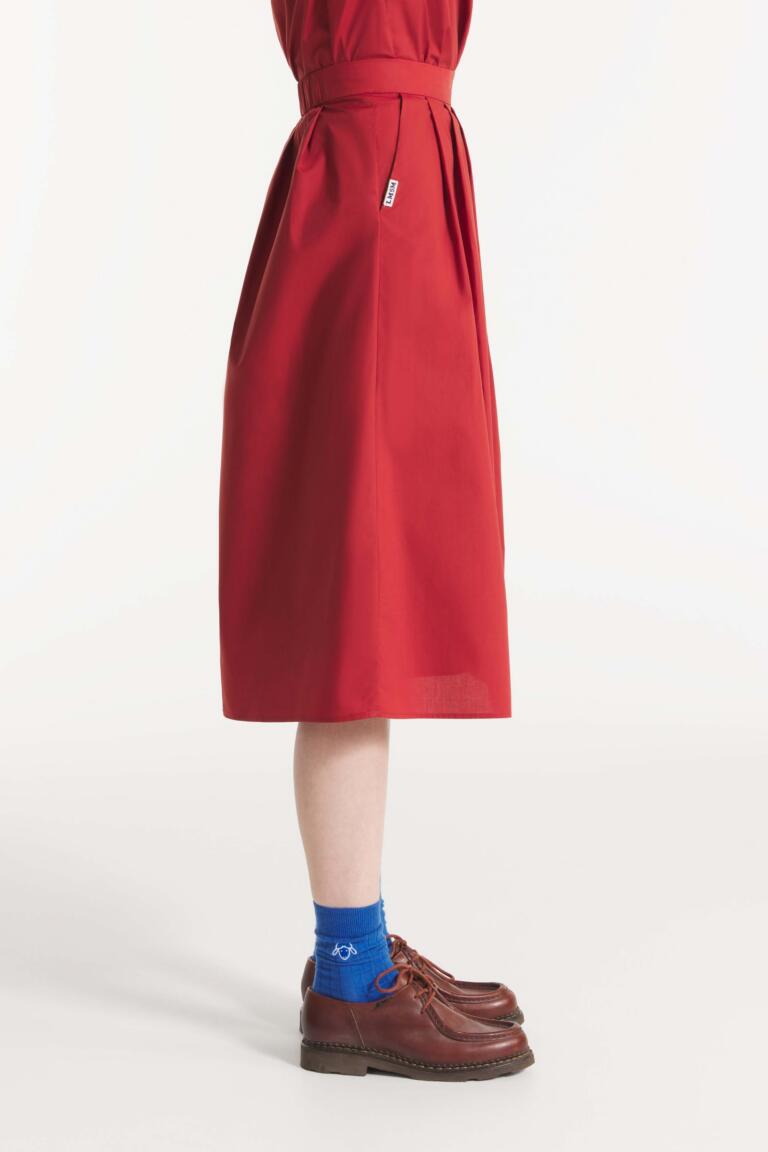 JOPELI - PLEATED SKIRT - BRICK