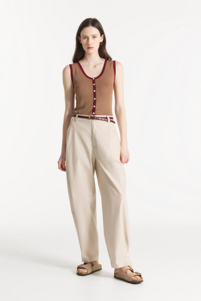 GIORGIA - SLEEVELESS CARDIGAN - BURGUNDY, seconde vue