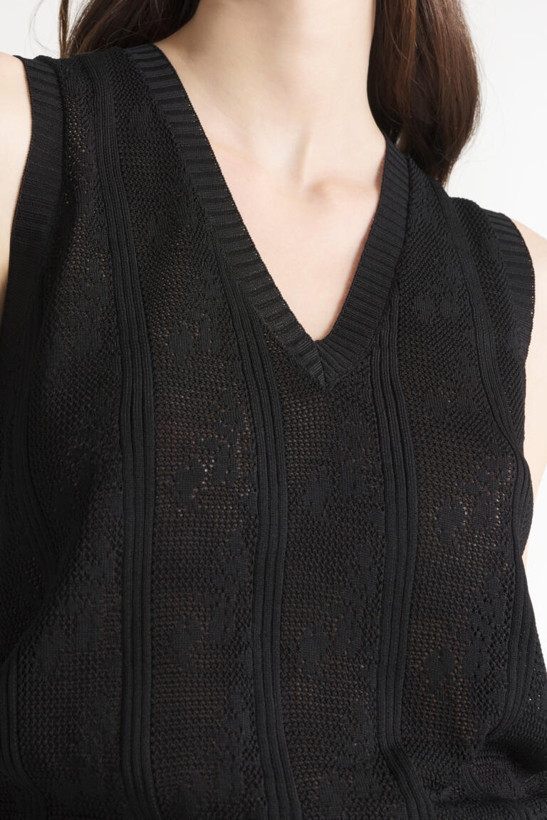 SABILA - PULL SANS MANCHES - NOIR, seconde vue