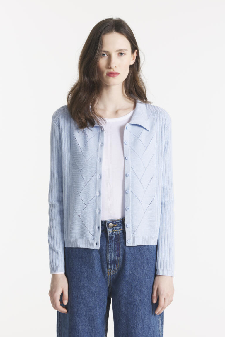 GRAZIA - GILET ÉLÉGANT - BLEU CIEL, seconde vue