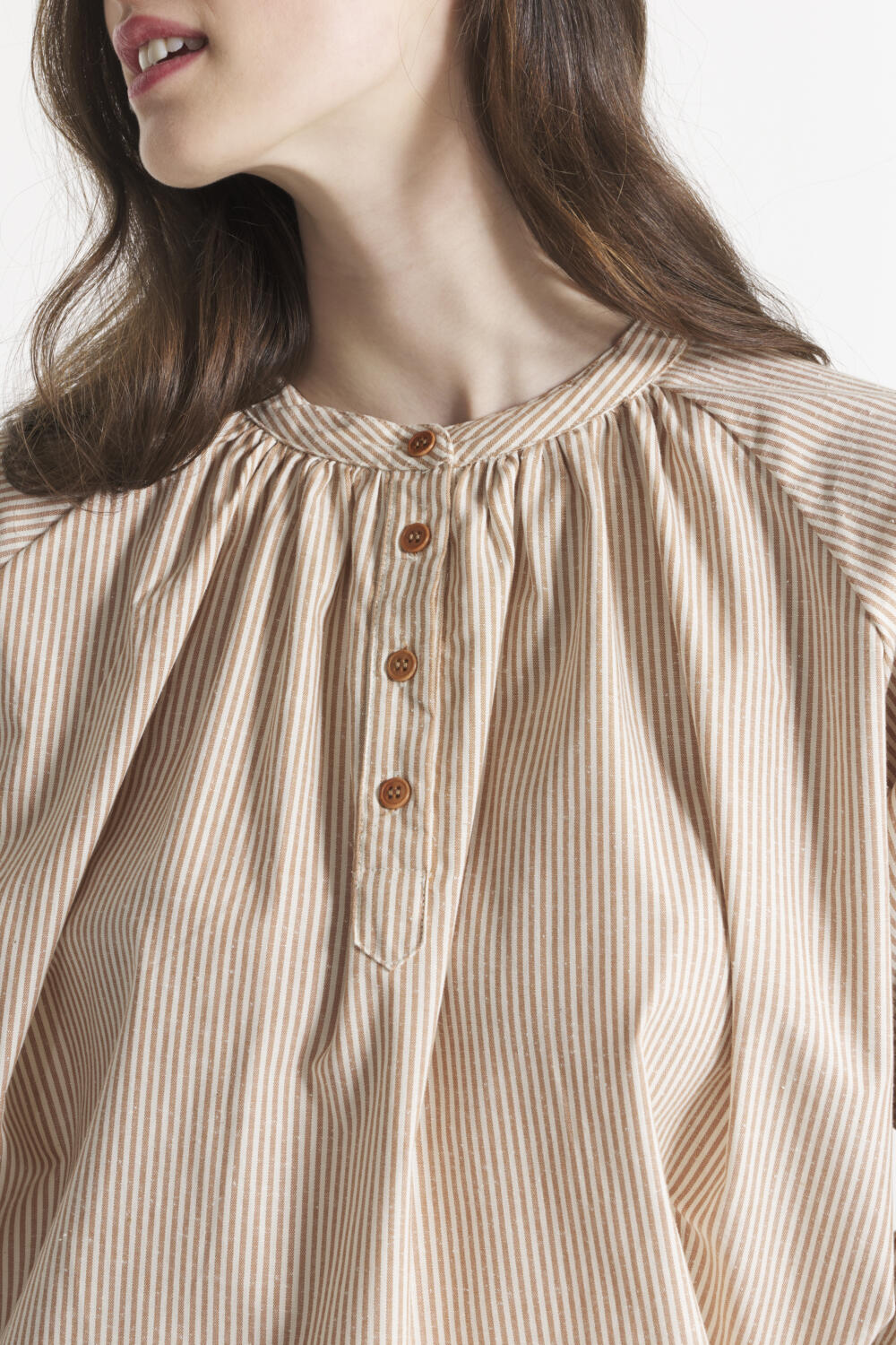 CARAH - BLOUSE À RAYURES - 36, VIEUX ROSE