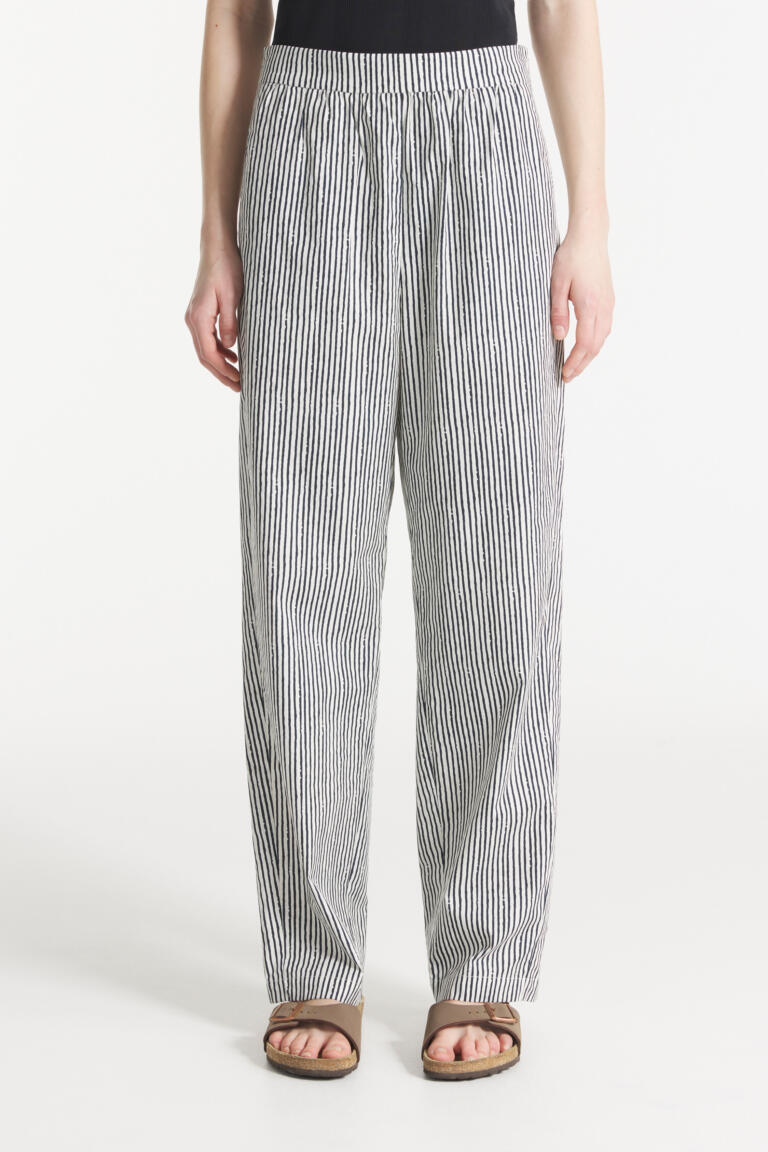 PAVIN - STRIPED PANTS - NAVY