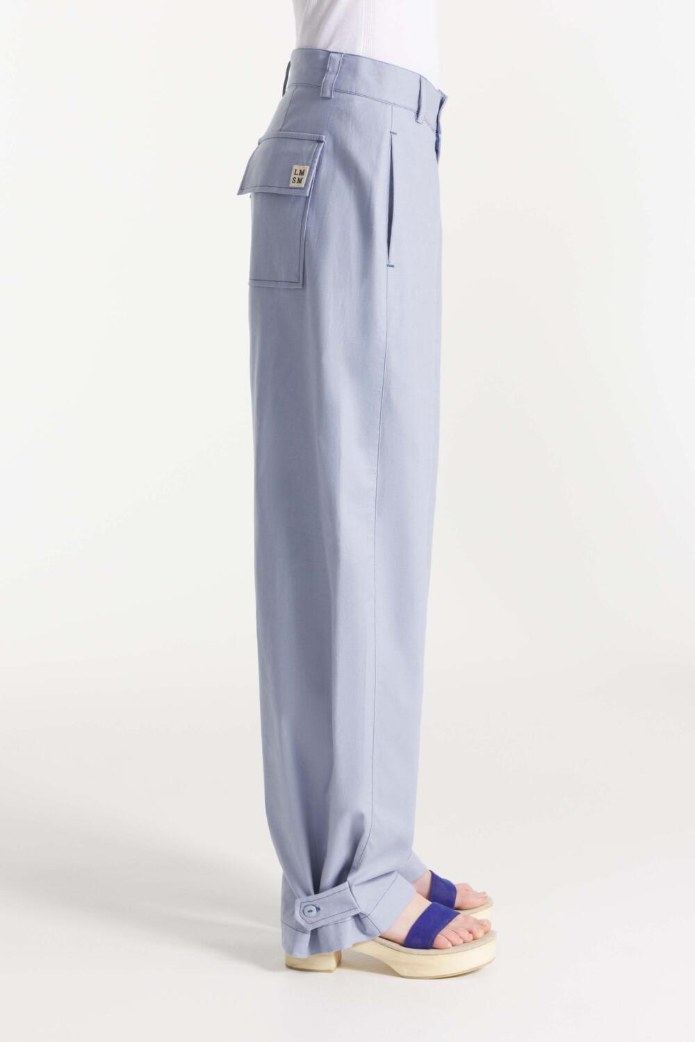 PERNETTE - PANTALON BARREL - 34, BLEU CIEL