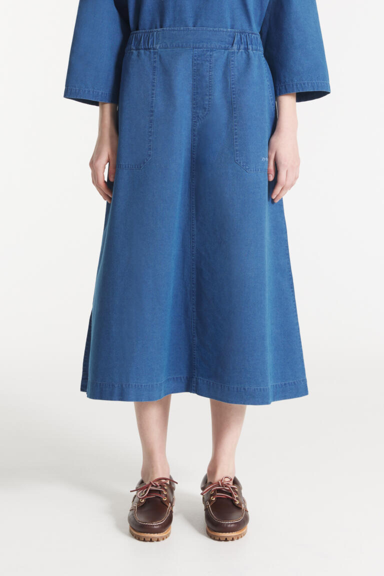 JOALI - JUPE MIDI - BLEU, seconde vue