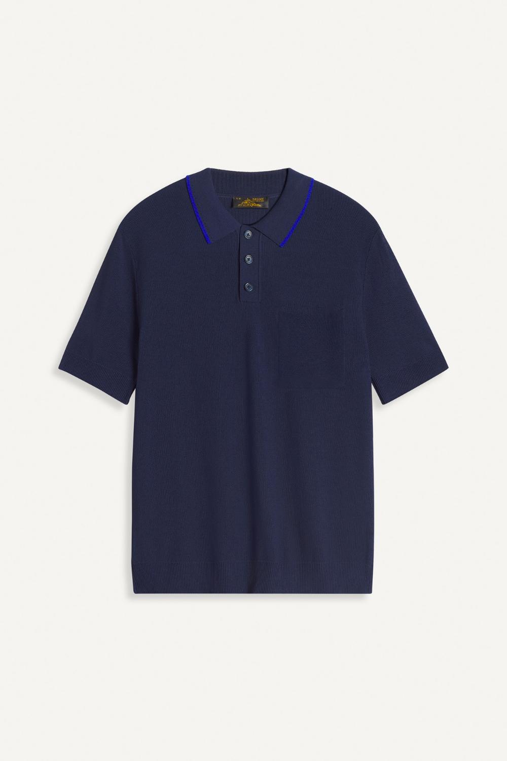 SILVIO - FINE-KNIT POLO SHIRT