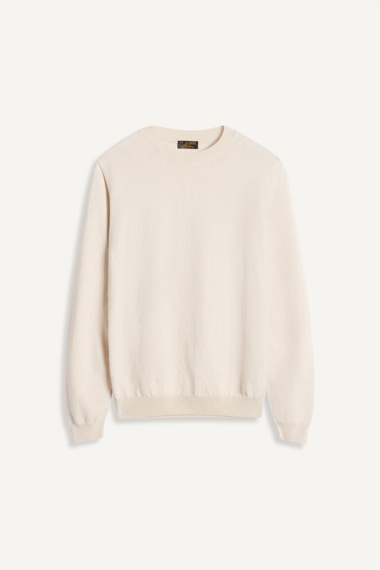 SIDON - PULL EN COTON CRÊPE - ECRU