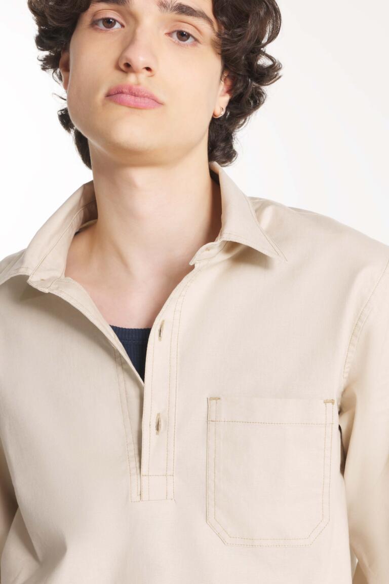 CAJUN - CHEMISE EN LIN - BEIGE, seconde vue