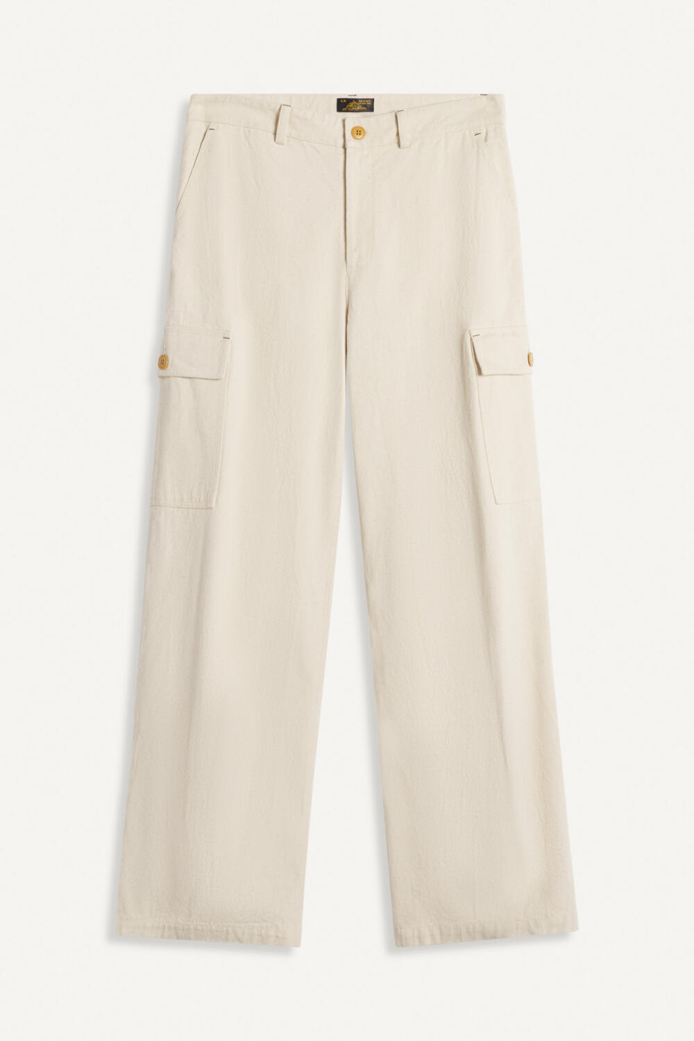 PLARIO - PANTALON CARGO - L, ECRU