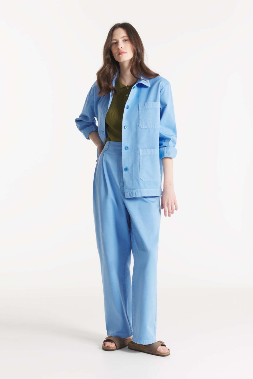 Gabardine work jacket - 42, azure