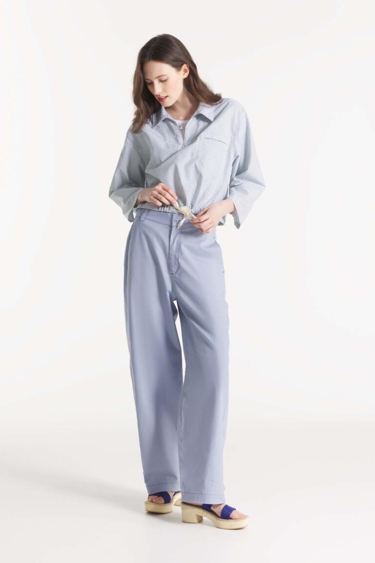 PERNETTE - PANTALON BARREL - BLEU CIEL, seconde vue