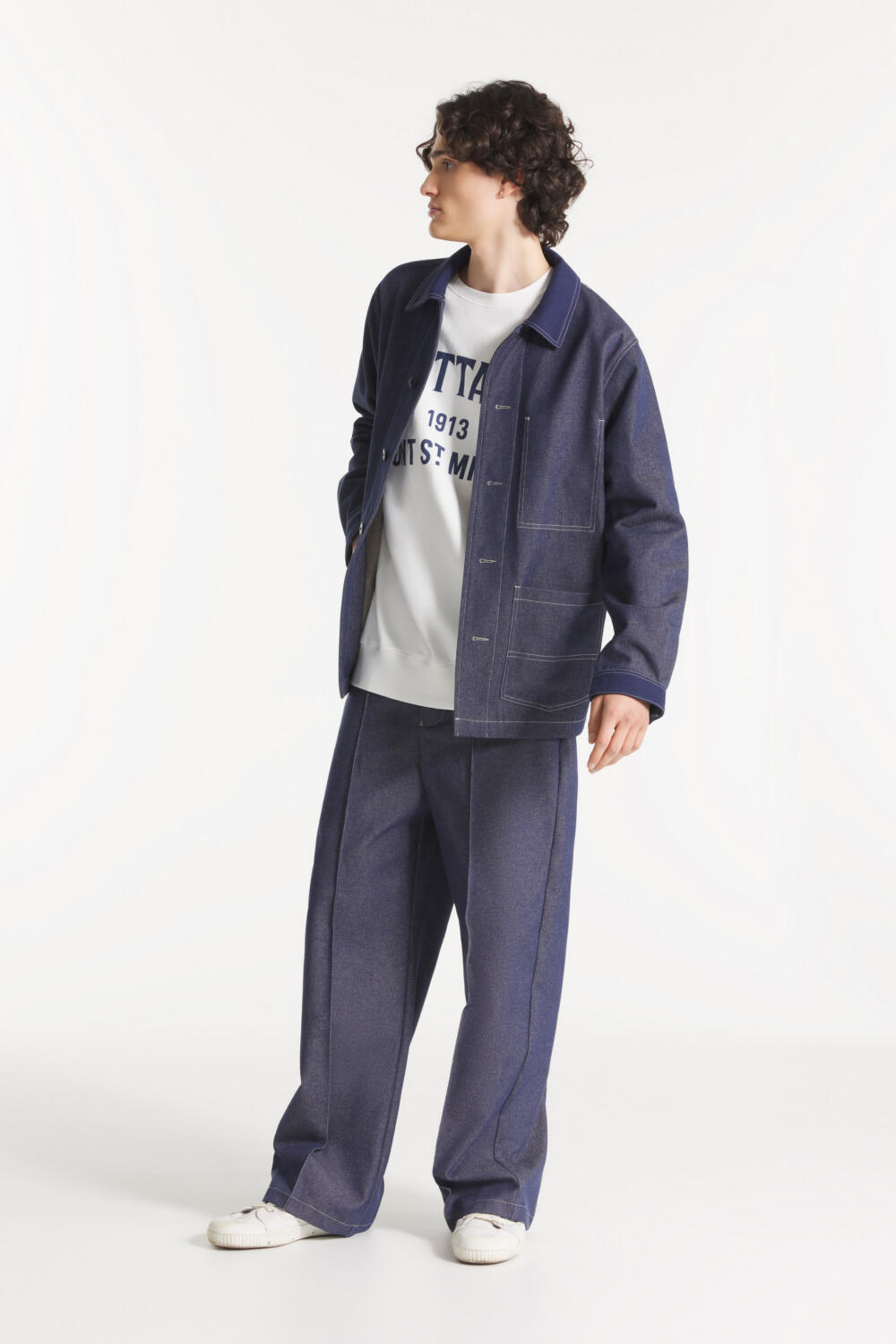 PIASTRO - SAILOR PANTS - M, NAVY