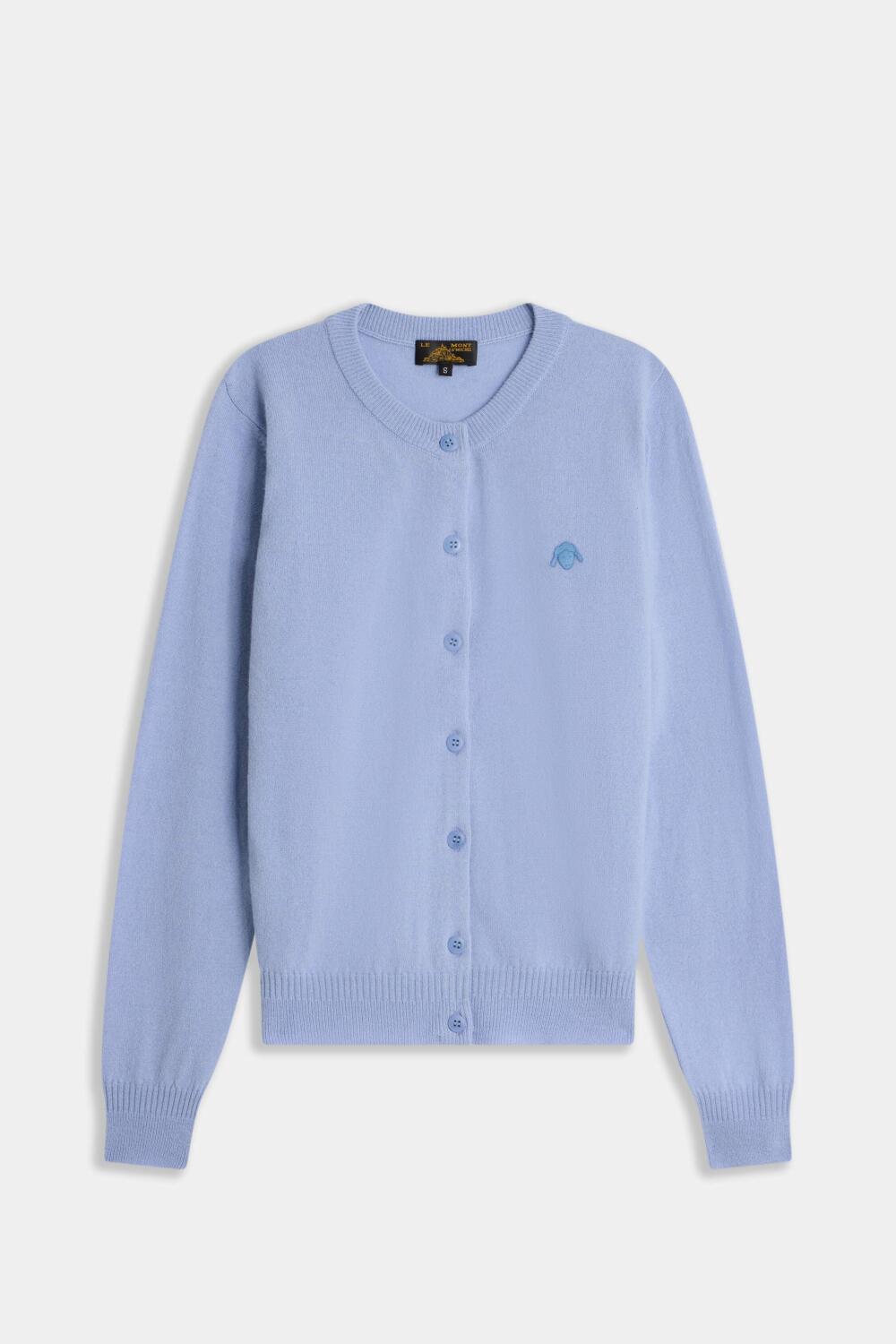 GLINA - CARDIGAN PATCH MOUTON - M, BLEU