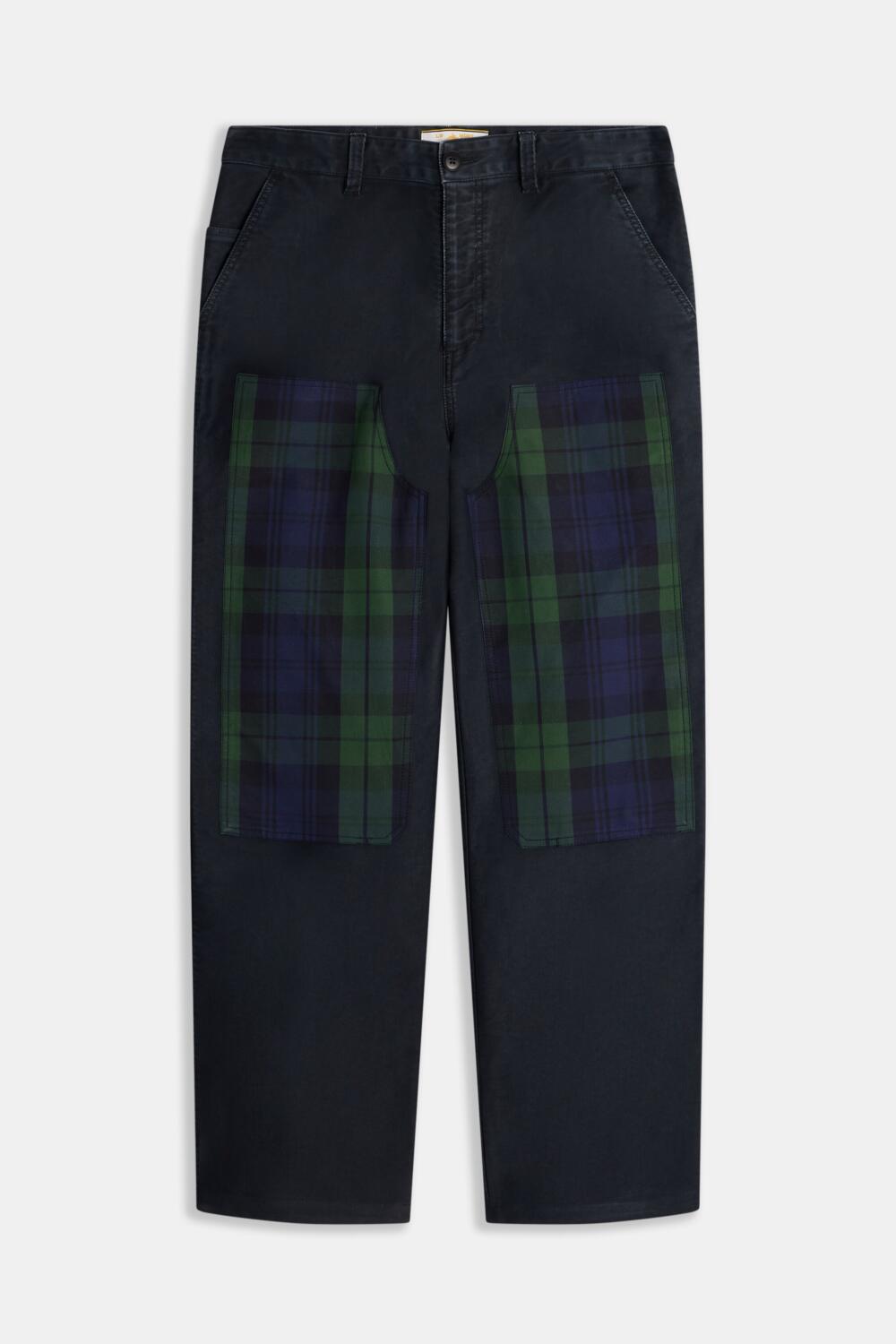 PELIL - TARTAN PATCH PANTS - XL, BLACK