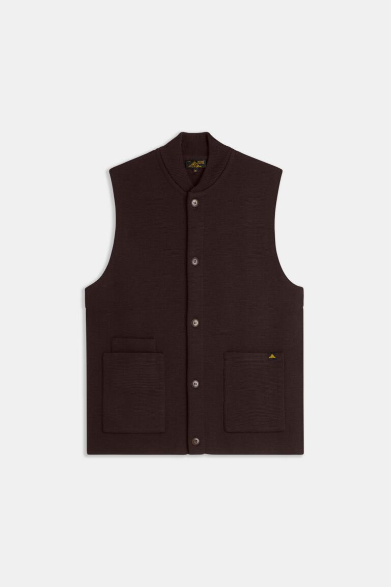 GARY - CARDIGAN SANS MANCHES - MOKA, seconde vue