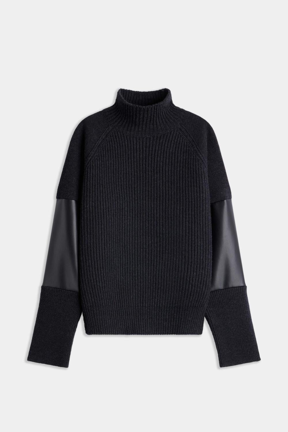 SAIDOU - PULL EN LAINE MÉRINOS - L, ANTHRACITE