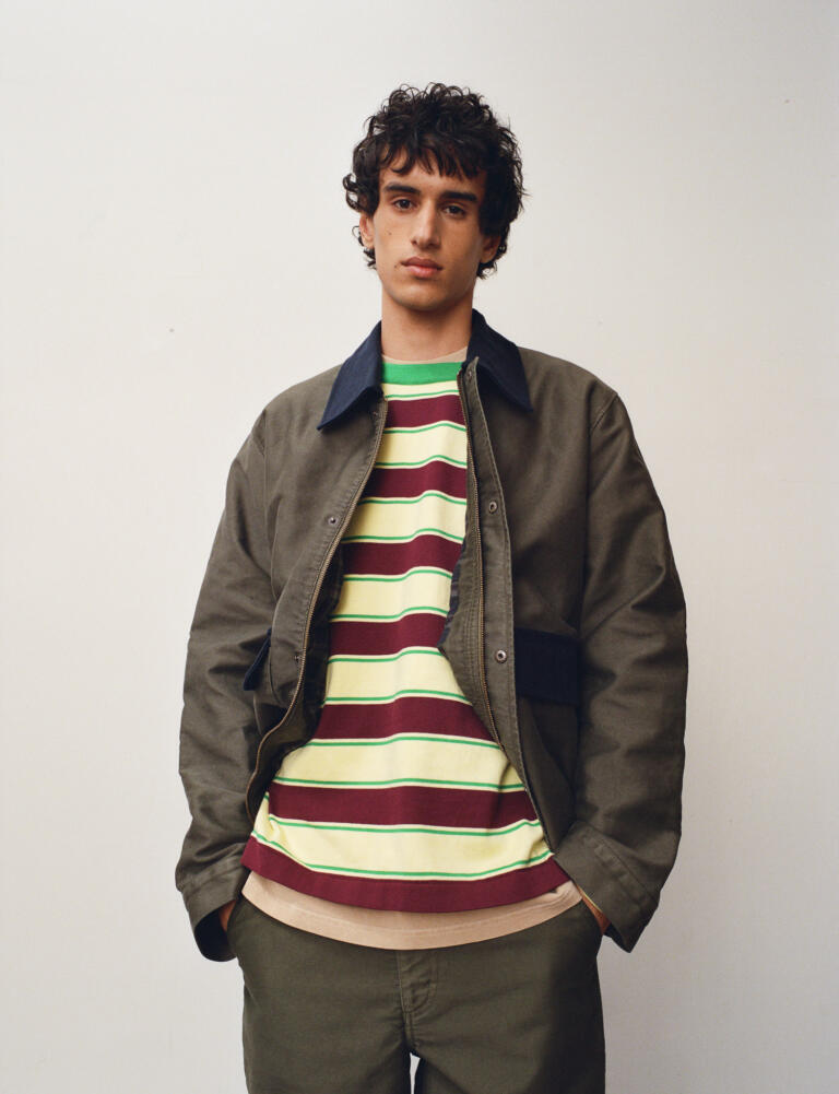 THADEO - STRIPED T-SHIRT - YELLOW, seconde vue