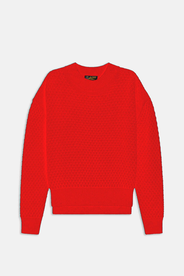 SAUTERNE - PULL EN MAILLE - ROUGE