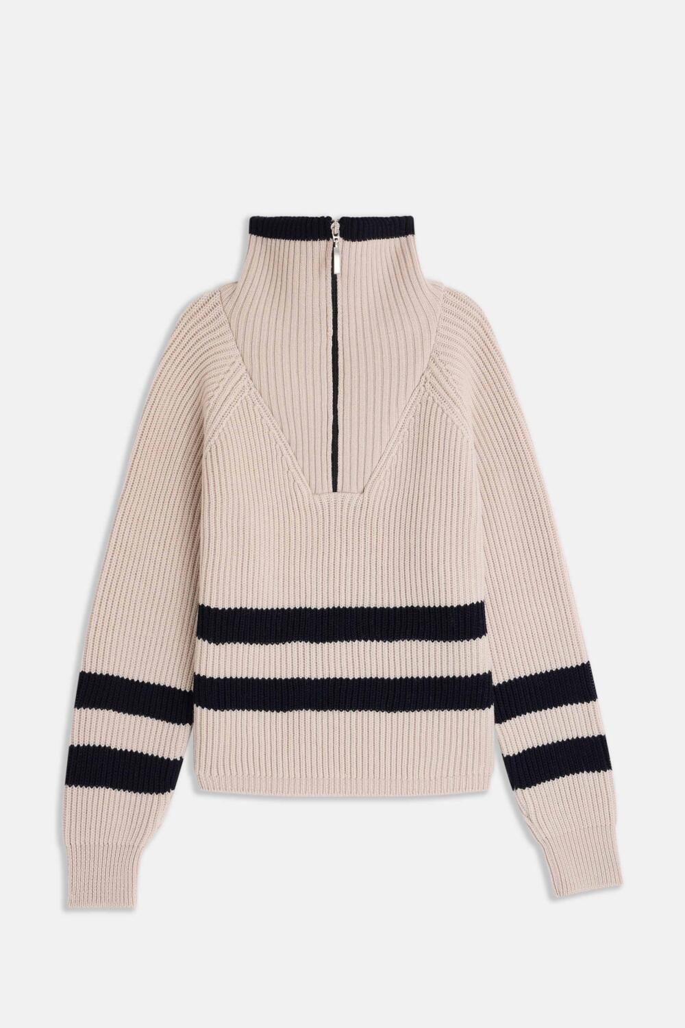 SAFIR - MERINO WOOL SWEATER - L, BEIGE