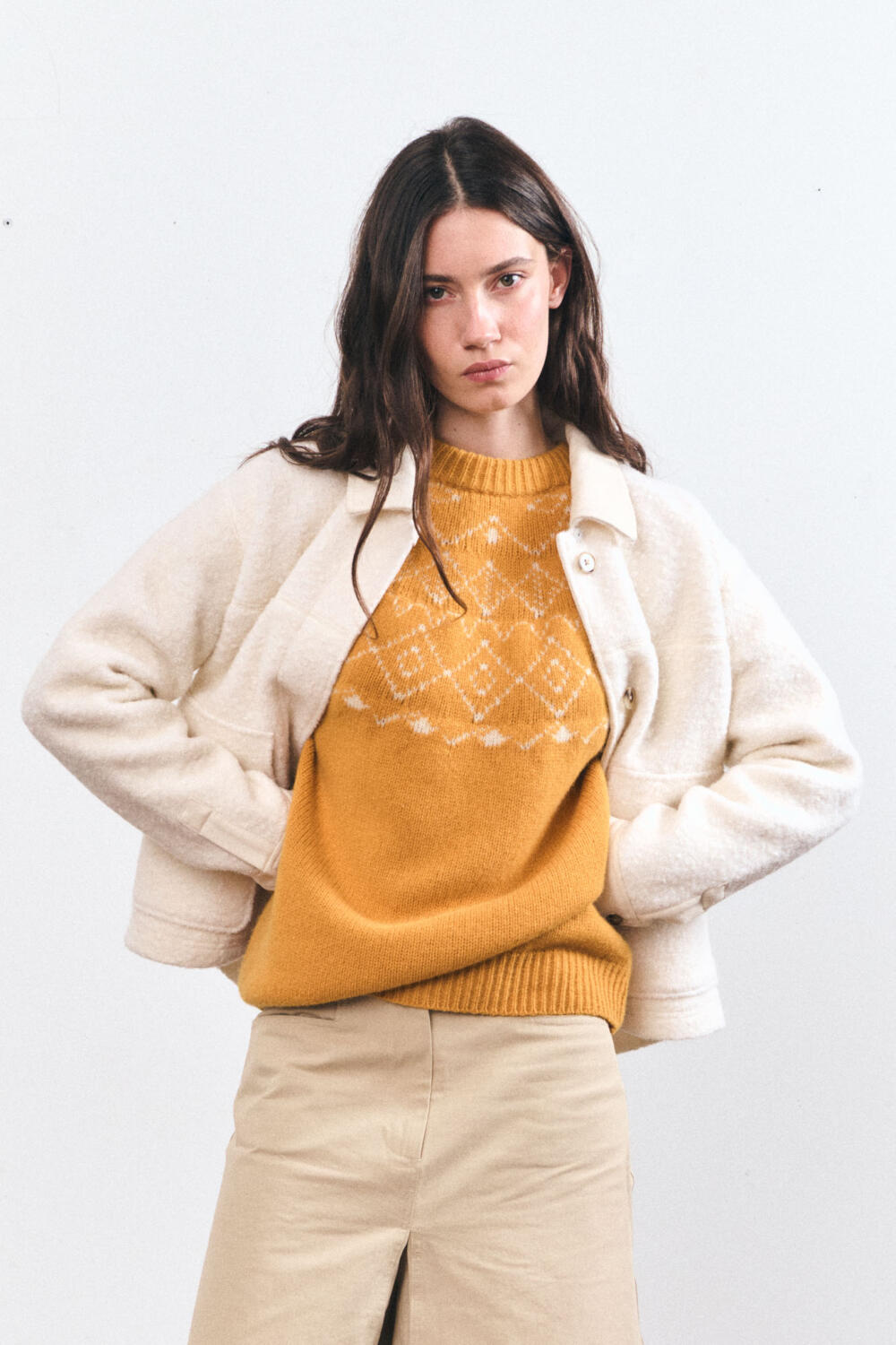 SEDONA - PULL EN JACQUARD - XS, CITRUS