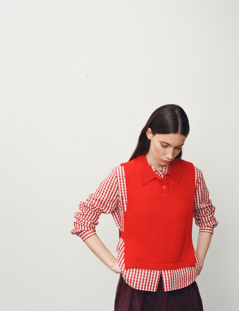 CIBONEY - VICHY SHIRT - BURGUNDY, seconde vue