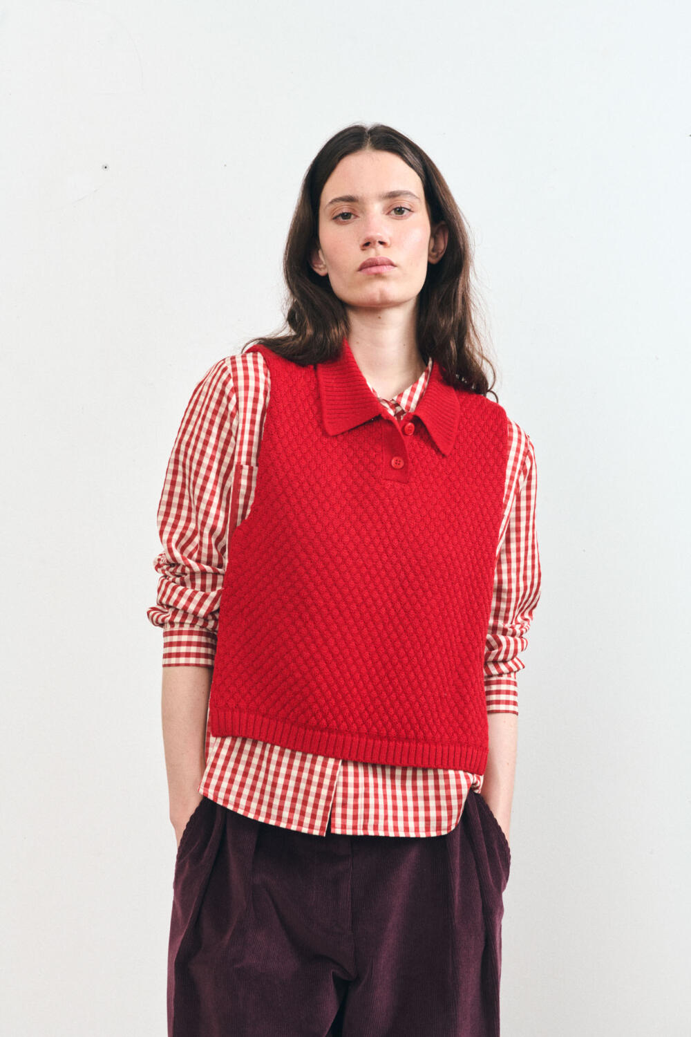 SAKO - PULL SANS MANCHES - L, MARINE