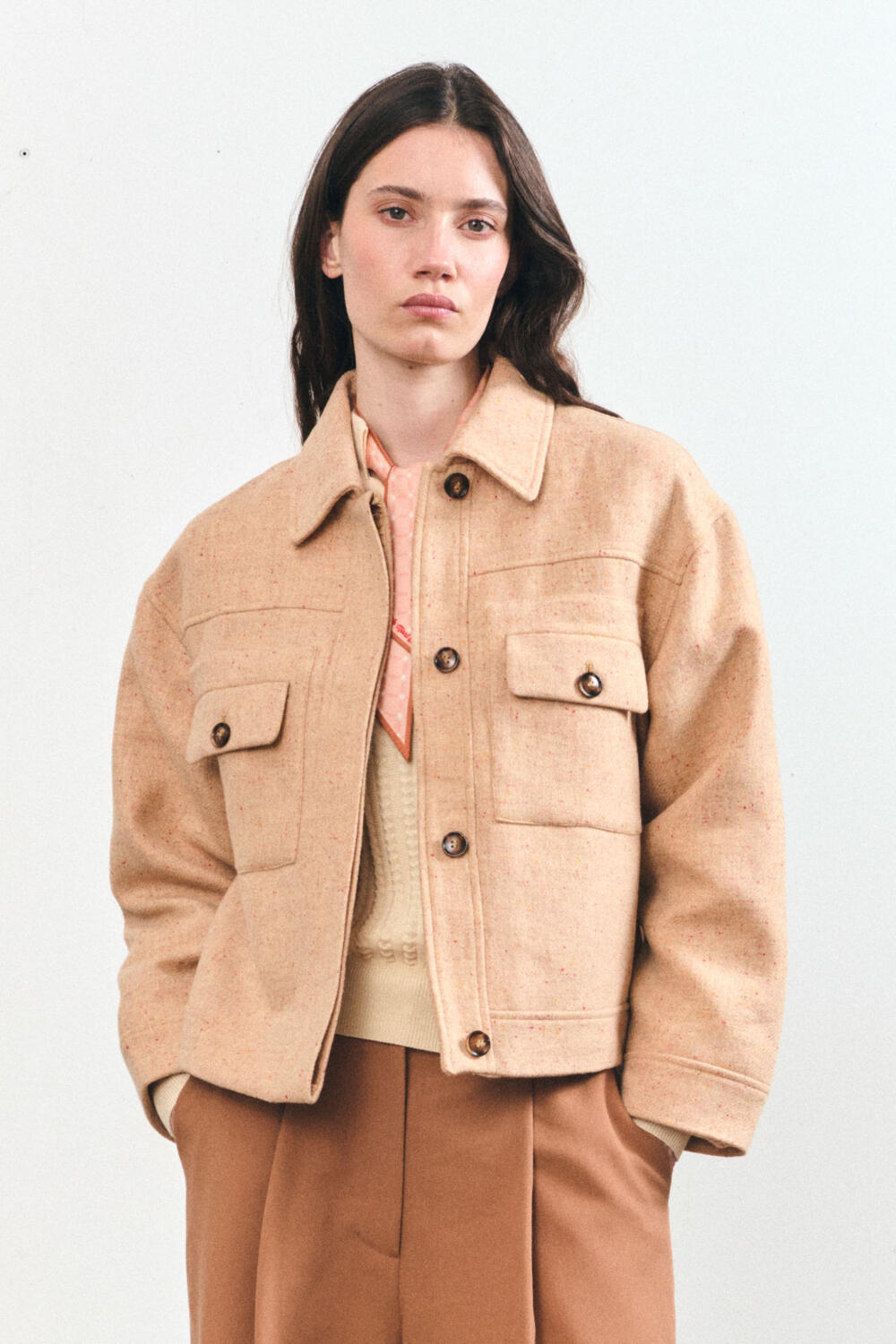 VATHILDA - WOOL JACKET - 40, NAVY